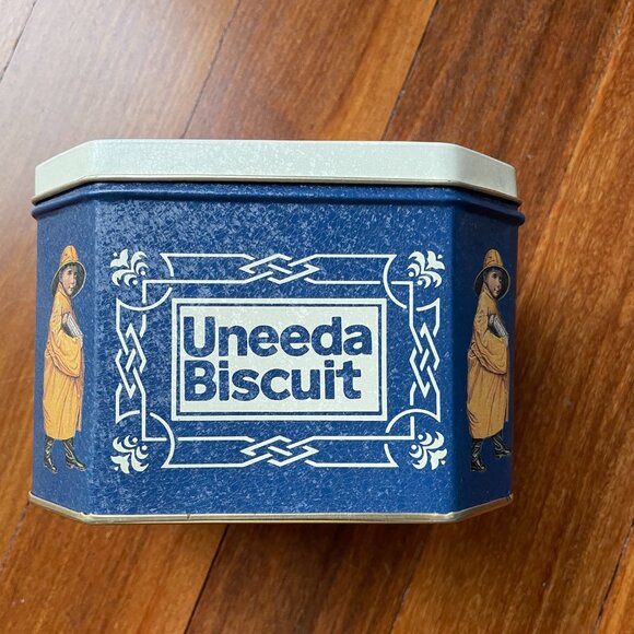 Uneeda Biscuit (Nabisco National Biscuit Company) Retro Tin Container - Picture 6 of 6
